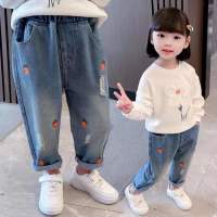 女童春秋款韩版牛仔裤2022新款中小童时尚长裤儿童宽松休闲裤子潮