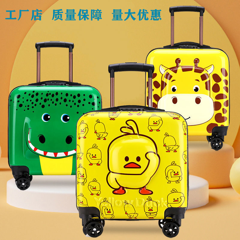 children‘s trolley case men‘s and women‘s 18-inch suitcase cute cartoon luggage universal wheel password suitcase baby boarding bag