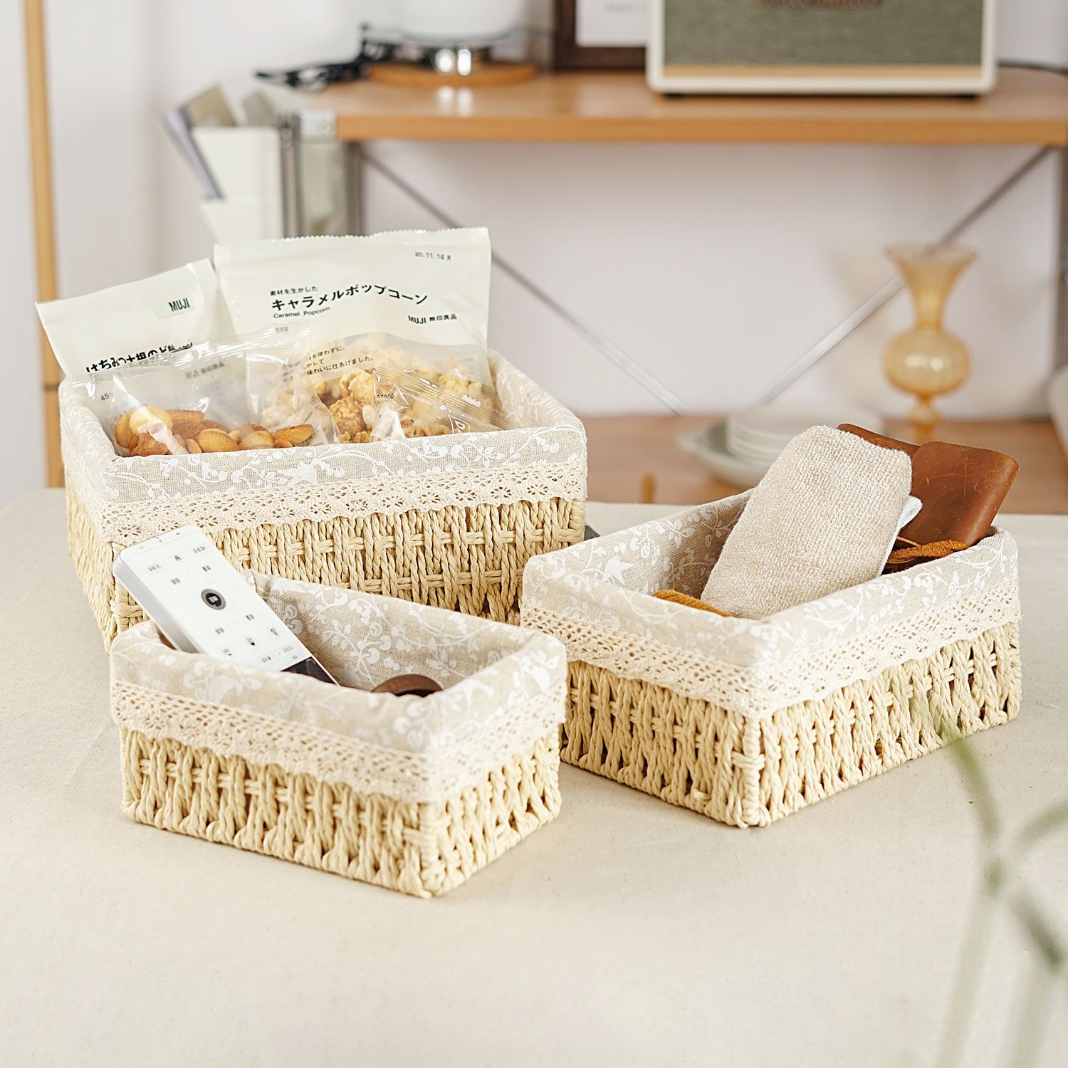 desktop storage box coffee table snack hallway storage box desktop storage basket cosmetic snack basket key storage