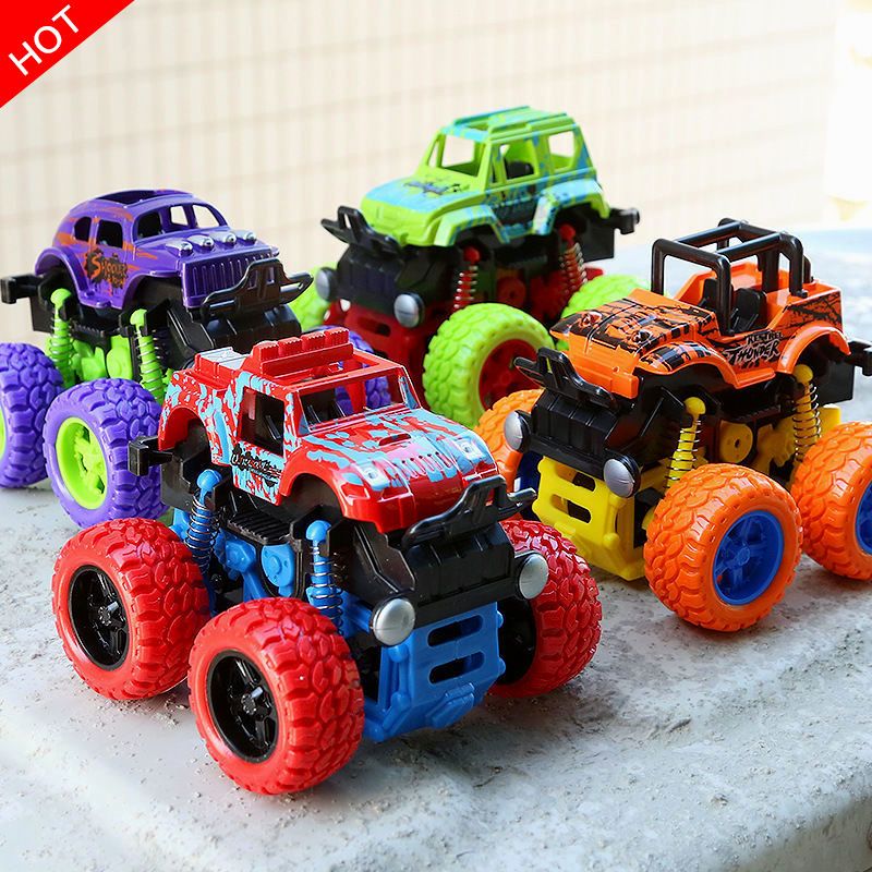 Children's Inertia Four-Wheel Drive Toy off-Road Vehicle Boy's Car Model Baby Educational Toys Wholesale 1-3 to 6 Years Old