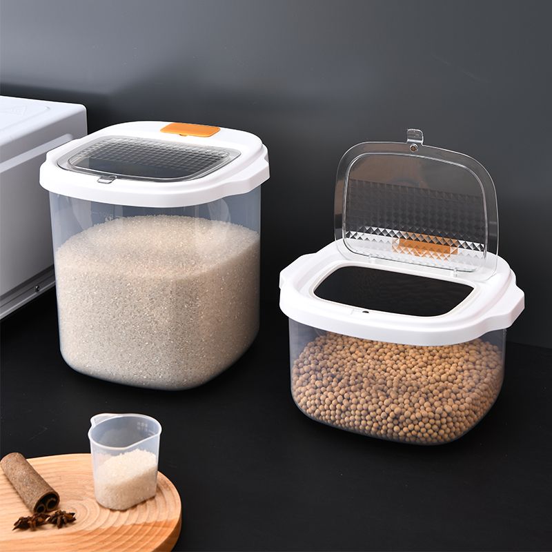 Rice Bucket Storage Container Kitchen Storage Bucket Sealed Insect-Proof Rice Storage Box Flour Box Rice and Coarse Cereals Cans Household