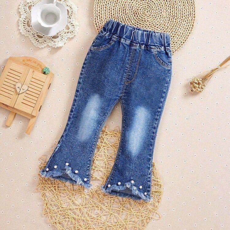 Children's Pants Spring and Autumn Girls' Jeans Children's Trousers Fashion Fred Pants Children Denim Autumn Trousers