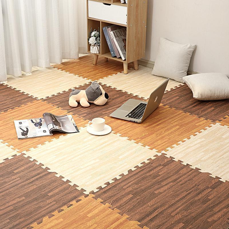 wood grain foam floor mat room floor mat living room bedroom splicing tatami puzzle splicing crawling climbing pad