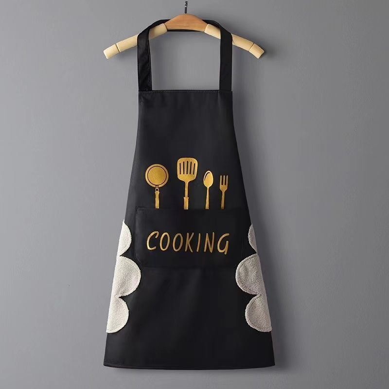 Household Kitchen Apron Apron Cloth Two-Piece Set Dustproof Baking Cooking Protective Clothing Korean Style Kitchen Restaurant Waterproof Thick