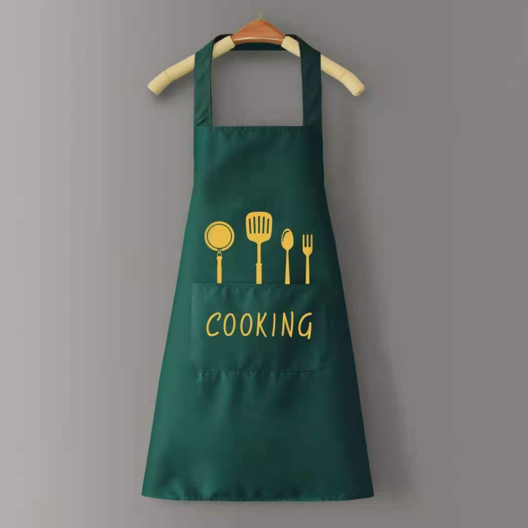 Household Kitchen Apron Apron Cloth Two-Piece Set Dustproof Baking Cooking Protective Clothing Korean Style Kitchen Restaurant Waterproof Thick