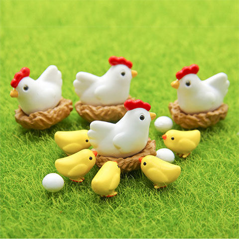 chicken family ins mother egg small ornaments simulation cute mini small animal micro world desktop minipet