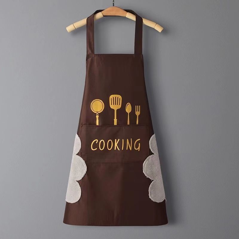 Household Kitchen Apron Apron Cloth Two-Piece Set Dustproof Baking Cooking Protective Clothing Korean Style Kitchen Restaurant Waterproof Thick