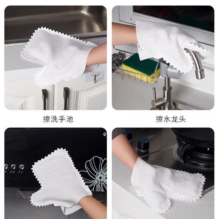 Rag Gloves Window Groove Gap Cleaning Gadget Non-Disposable Household Dust Removal Gloves Cleaning Rag