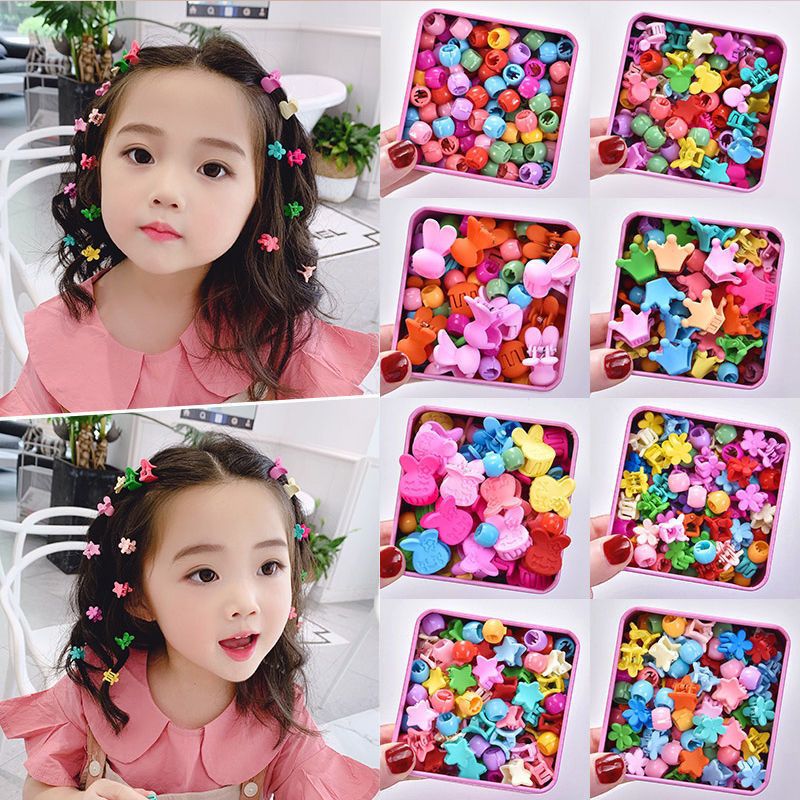 Xuan Ya Mini Claw Clip Small Flowers Hairpin Children Cute Hair Accessories Little Clip Hairpin Baby Princess Broken Hair Headdress