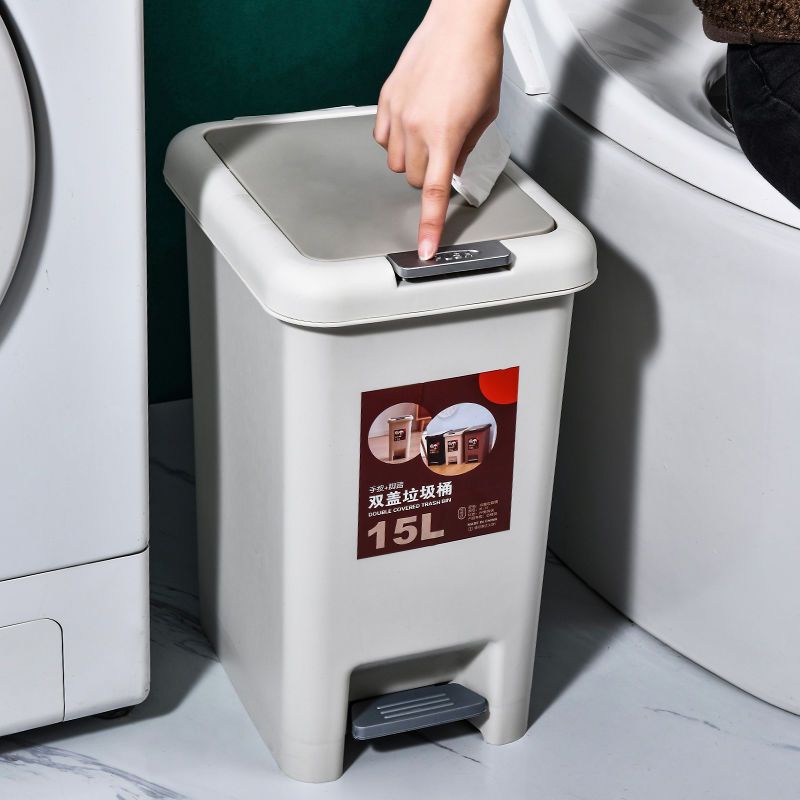 trash can large household bathroom living room bedroom kitchen toilet double open pedal trash can with lid wastebasket