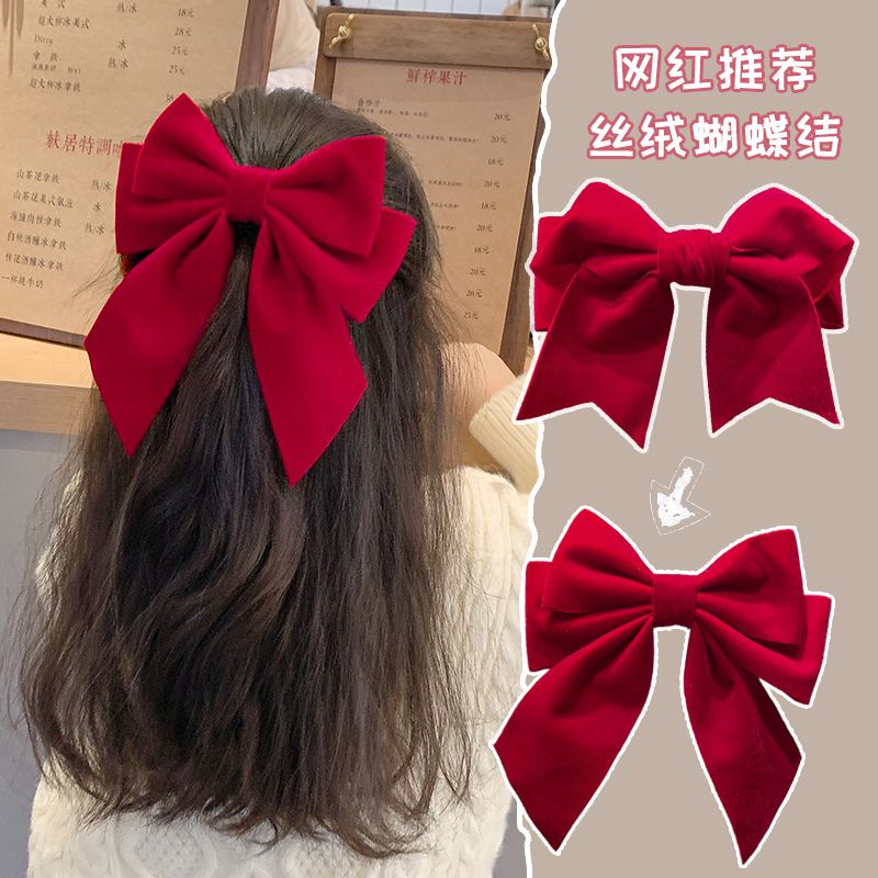 red bow headdress children barrettes girl‘s hairpin internet hot new large back head clip girl‘s hair accessories