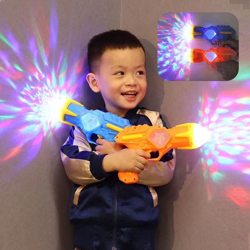 children‘s toy gun colorful flash projection baby boys and girls toys electric gun lighting music stall wholesale