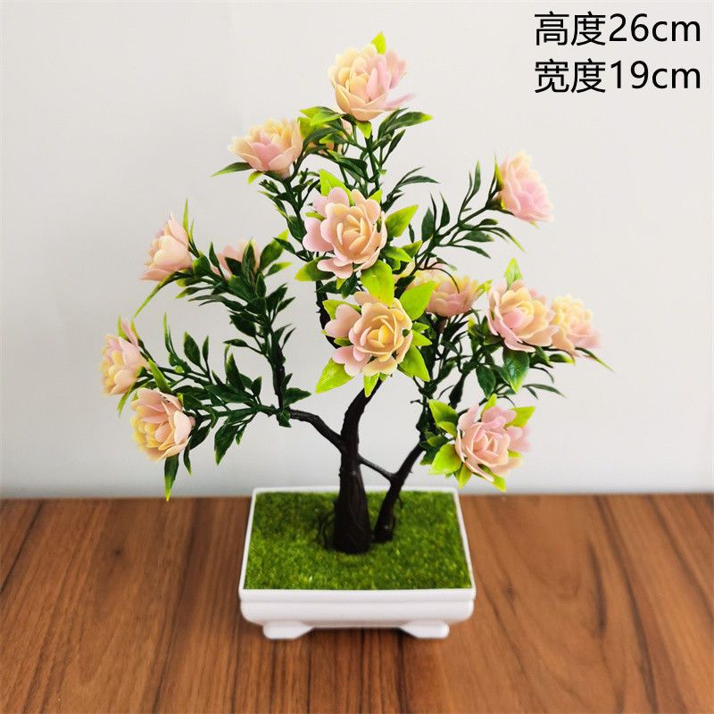 artificial plastic pachira macrocarpa bonsai rose pot dining table living room decoration refrigerator shoe cabinet display fake flower decoration