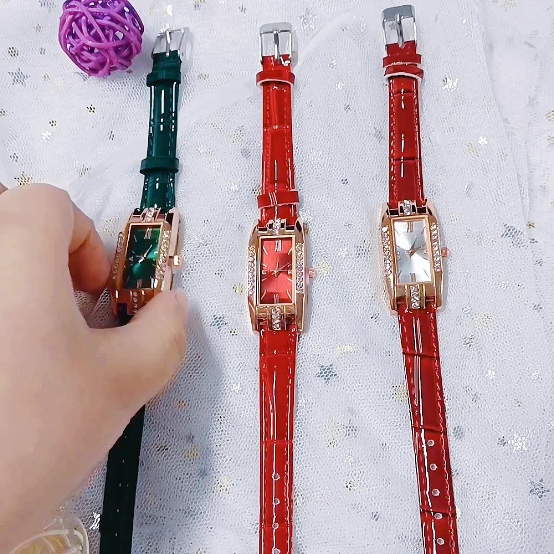 fashion trend square dial diamond belt quartz women‘s watch tik tok live stream internet hot watch