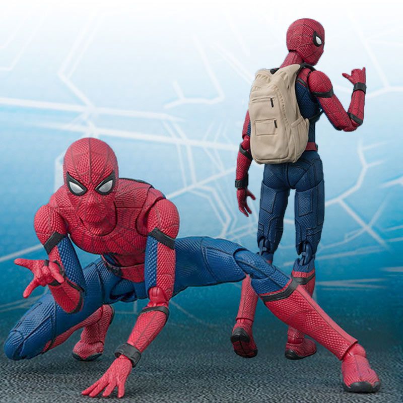 marvel heroes shf spider-man hand-made model toy doll movable joint doll desktop decoration avengers