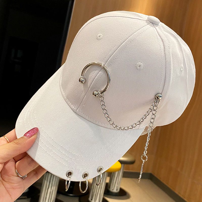 Korean Hat Women's Summer Versatile Outdoor Fashion Student Baseball Cap Couple Travel Casual Sun-Proof Iron Ring Peak Cap