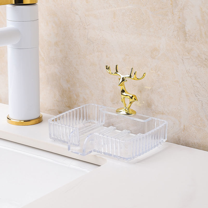Soap Dish Soap Drainage Punching Free Storage Rack Home Wall-Mounted Creative Affordable Luxury Fashion Wind Tray Storage