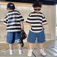 男童夏装套装2022年新款潮帅气时髦夏天短袖衣服洋气儿童夏季童装