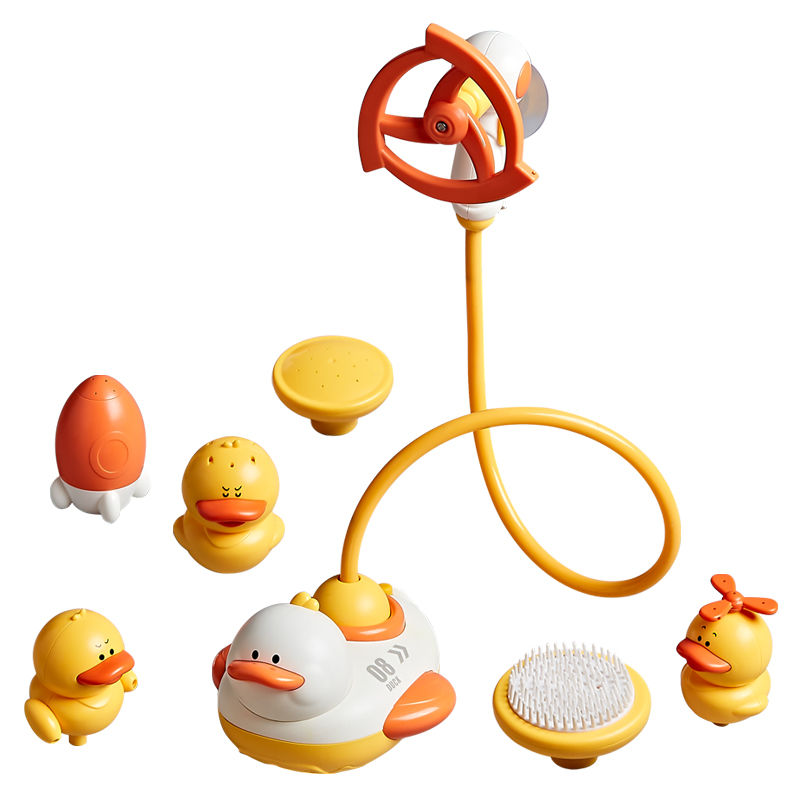 Baby Bath Toys Baby Children Bathroom Water Playing Play Water Little Yellow Duck Water Spray Shower Set Boys and Girls