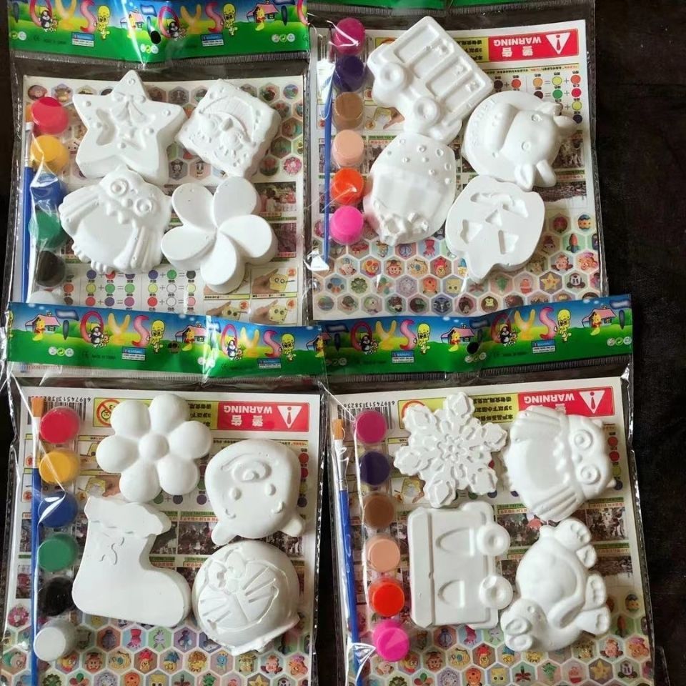 Mini Plaster Doll Children's Plaster Painting Graffiti Painted Supermarket Kindergarten Handicraft Diy Material Wholesale