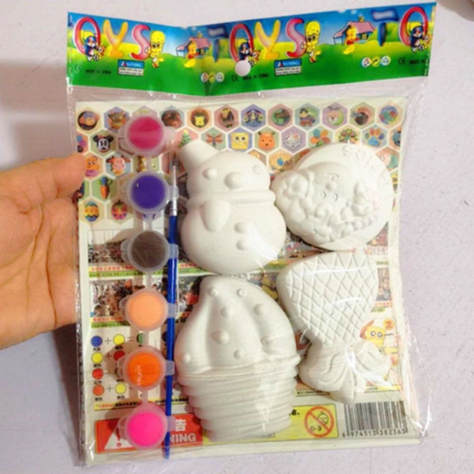 Mini Plaster Doll Children's Plaster Painting Graffiti Painted Supermarket Kindergarten Handicraft Diy Material Wholesale