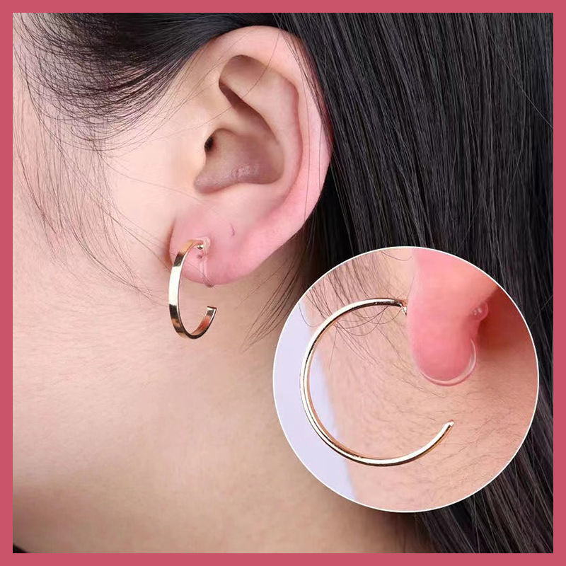 Small Invisible See through Ear Studs Ear Clip Converter Resin Anti-Allergy Painless and Non-Piercing Diy Handmade Material