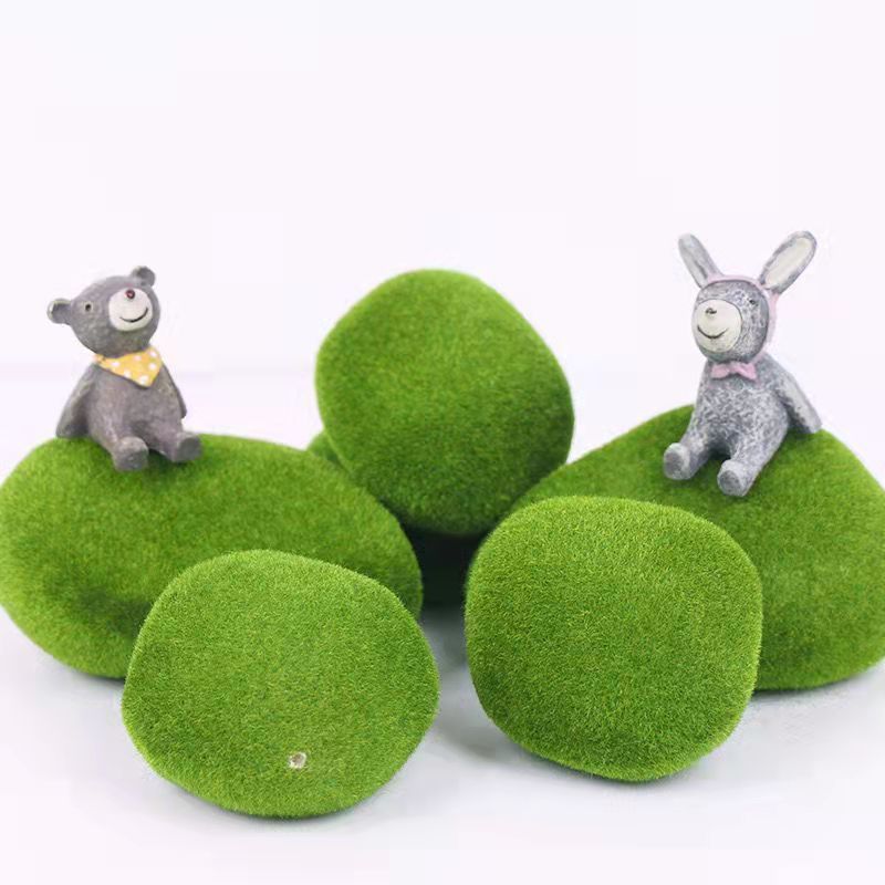 Artificial Moss Stone Simulated Moss Decorative Green Wool Stone Shooting Props Bonsai Landscape Decoration Rockery Landscape