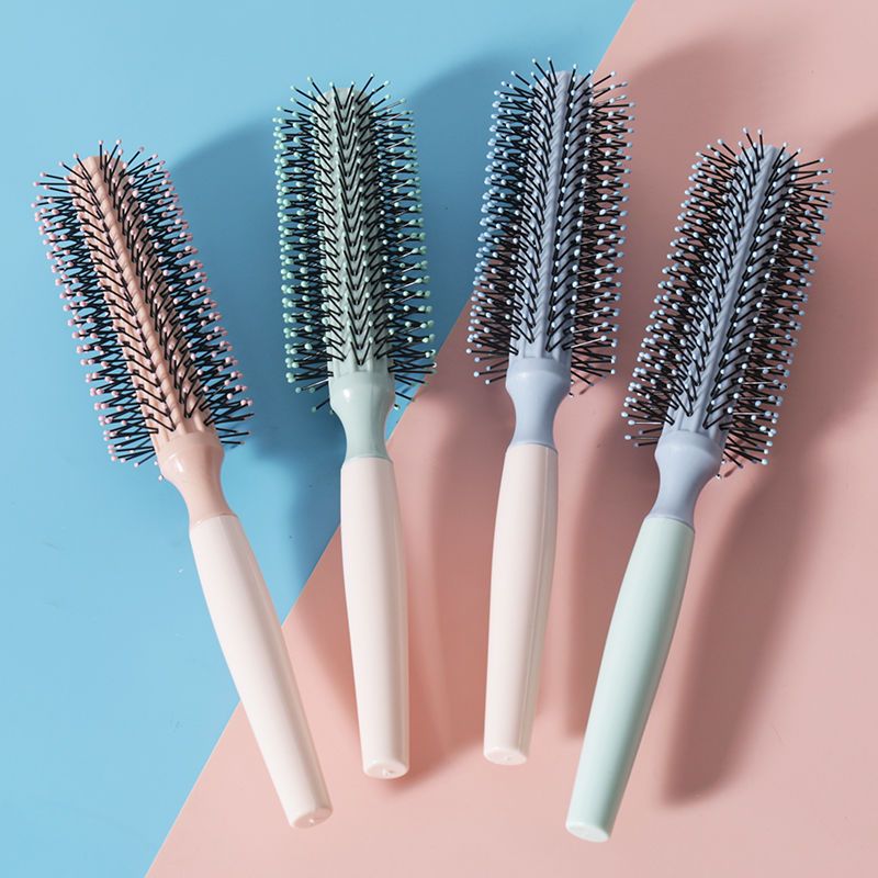 hair curling comb inner buckle cylinder rolling comb blow hair styling round brush hair salon professional household female short hair for long hair