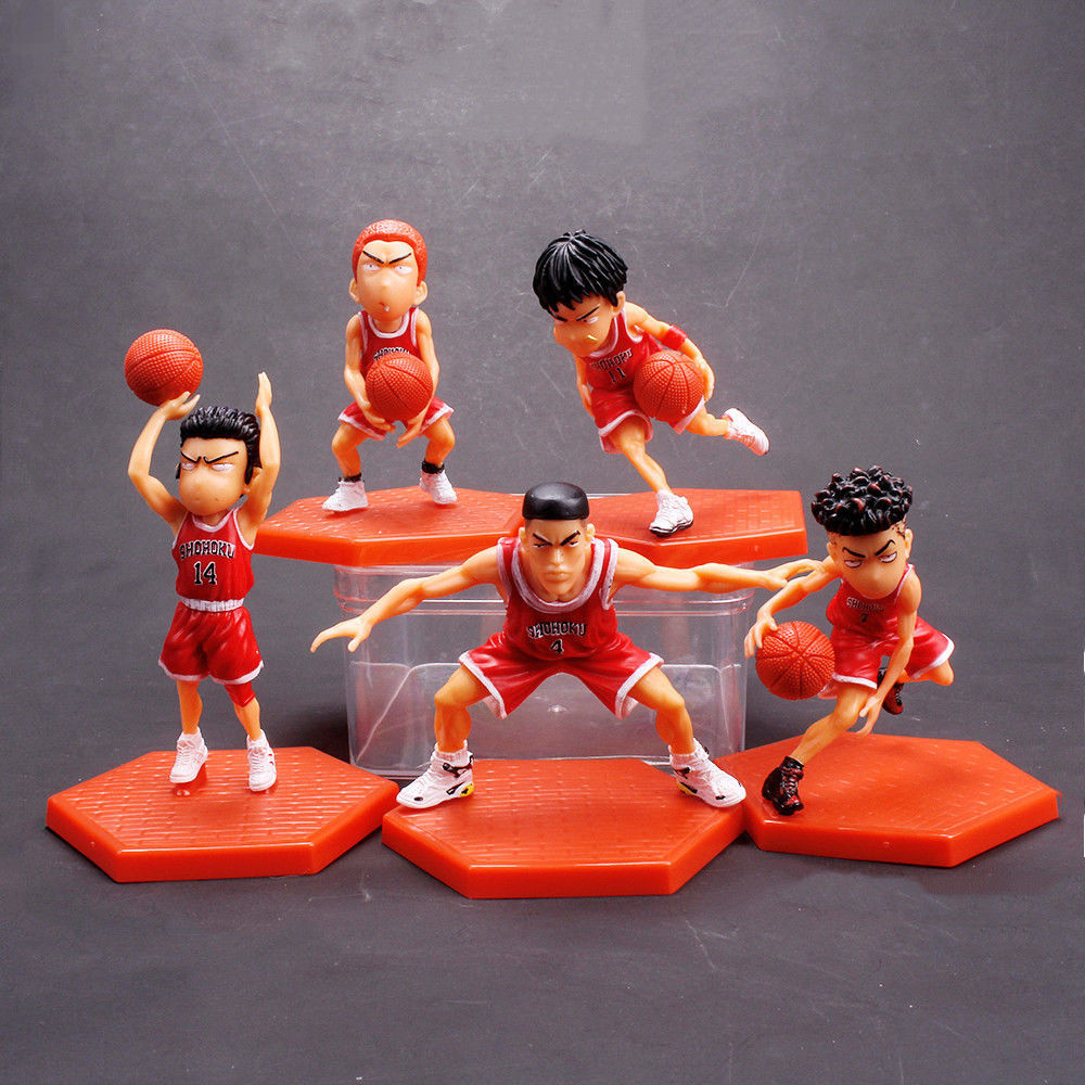 slam dunk hand-made hanamichi sakuragi rukawa kaede complete set of q version model car decoration gift for males toys