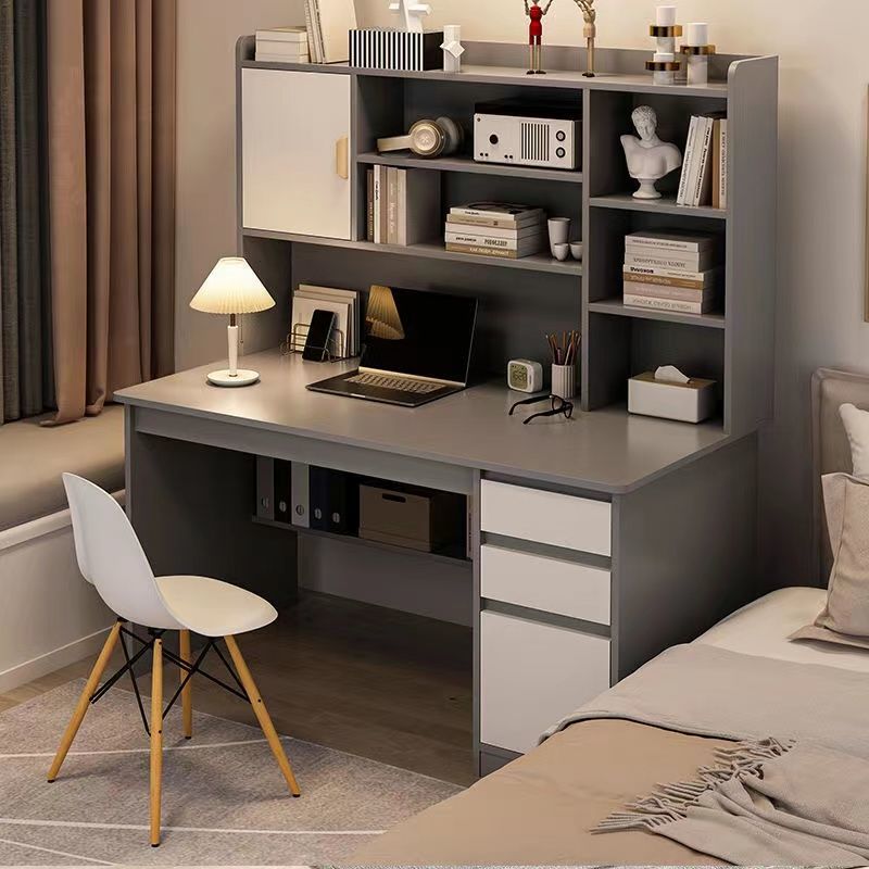 desktop computer desk simple bookshelf desk integrated combined bookcase simple modern bedroom learning writing table