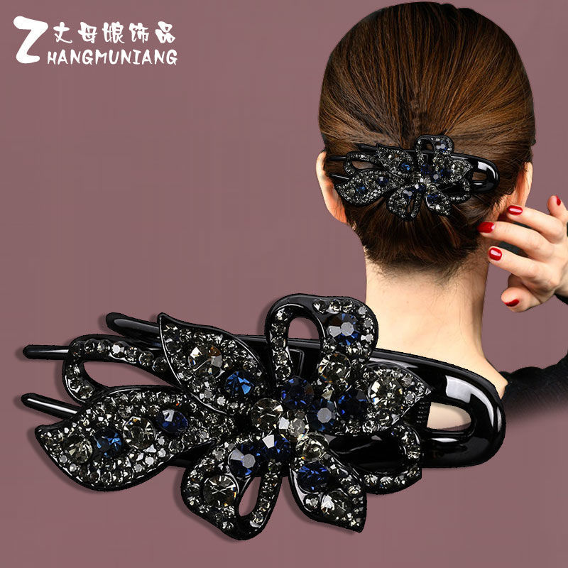 internet hot barrettes women‘s back head high-end duckbill clip new clip hair fixer grip middle-aged hair band