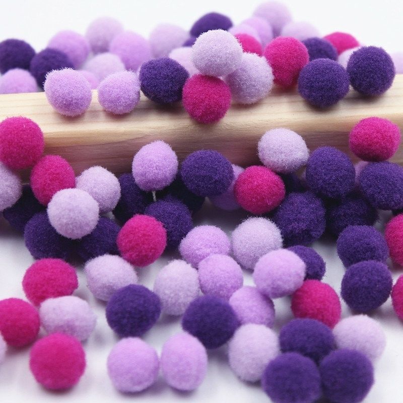 Fur Ball Diy Pompons Decorative Color Small Crochet Cotton Hairy Ball Handmade Diy Ornament Material Making High Bullet Ball