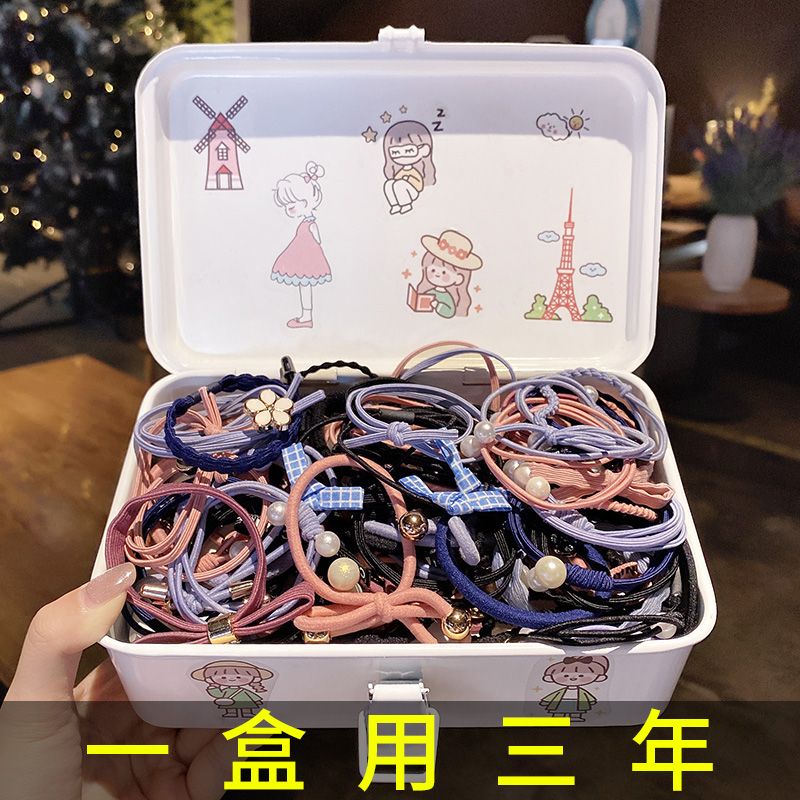 hair band set rubber band multiple mixed headband women‘s net red hair ring korean cute simple hair ring hairware