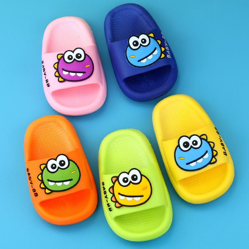 children‘s drooping slippers summer boys and girls cute cartoon children outdoor non-slip baby dinosaur slippers children