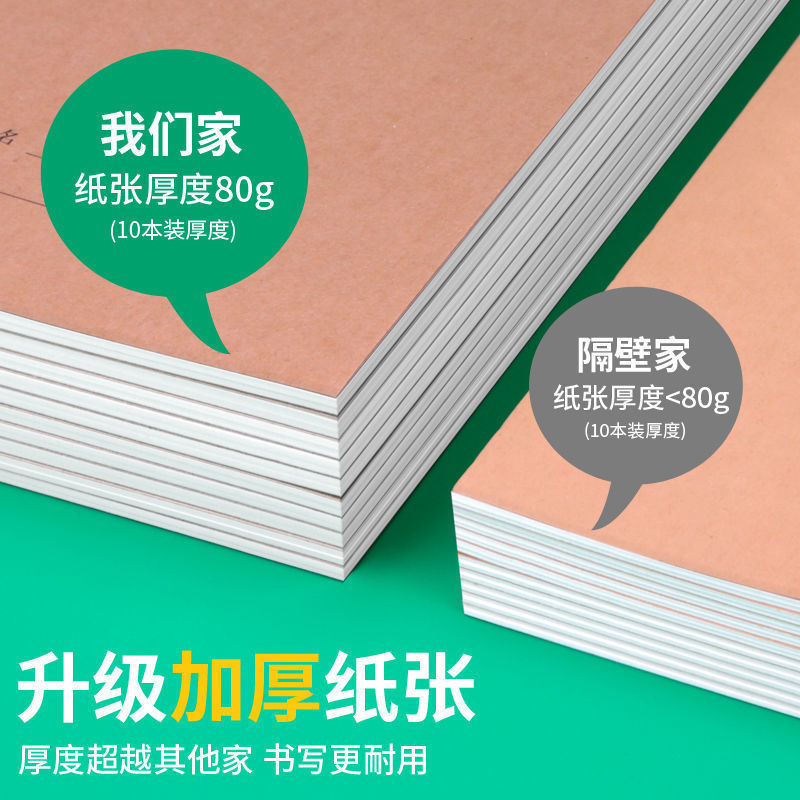 B5/A5 Extra Thick Primary and Secondary School Student Exercise Book School Unified 16K Math Chinese Composition English Exercise Book Wholesale