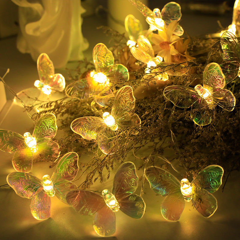 new high-profile figure led butterfly lighting chain colored string lights outdoor solar-powered string lights lighting chain holiday decorative lights indoor decoration