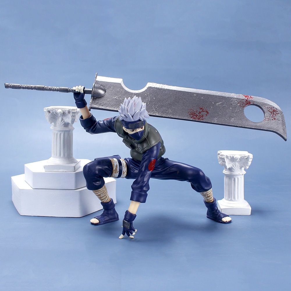 naruto no longer cut the big knife flag wood kakashi case car garage kits model furnishing articles doll cheap