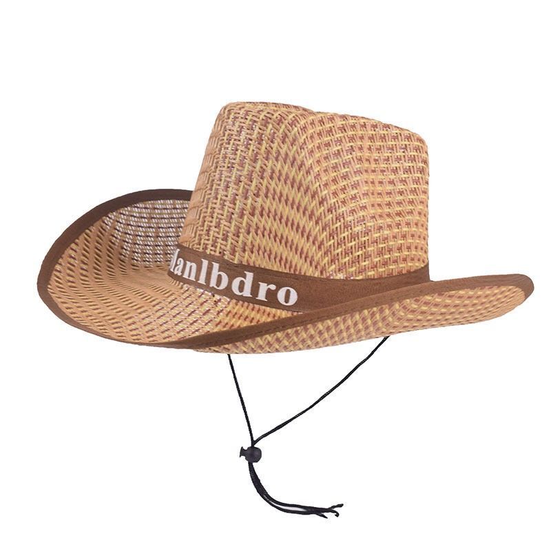 fishing cycling men's cowboy hat vaion summer beach wide brim hat female sun hat men's sun-proof straw hat