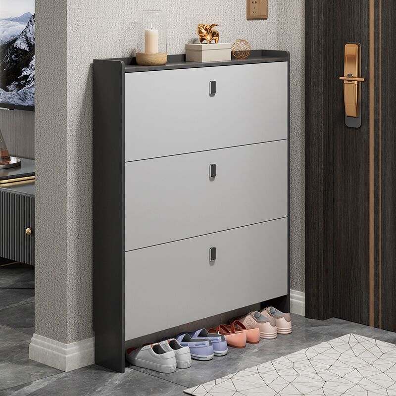 ultra-thin tilting shoe cabinet home doorway simple modern large capacity shoe cabinet light luxury hallway small apartment storage shoe rack