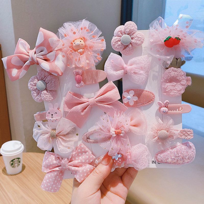 Korean New Children's Barrettes Princess Suit Hair Accessories Girls' Mesh Shredded Hairpin Cute Baby Does Not Hurt Hair Accessories