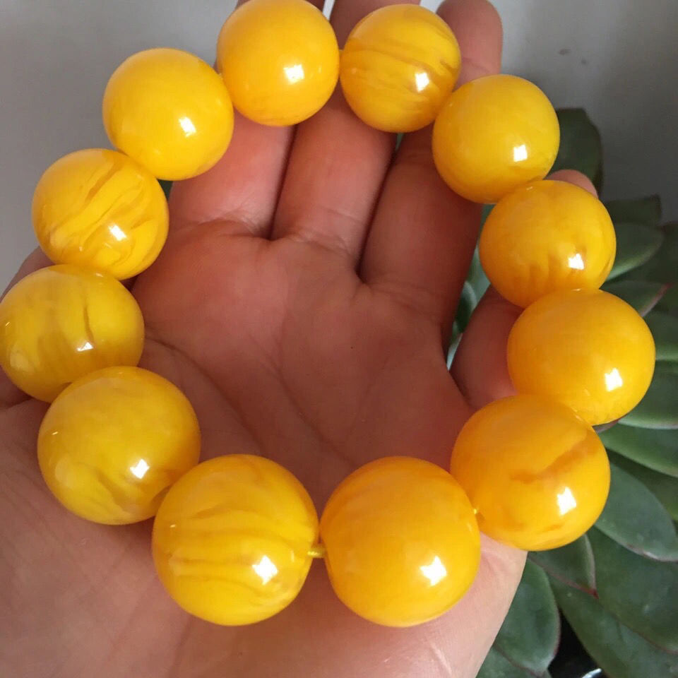 [factory direct sales] beeswax bracelet russian yellow chicken grease bracelet men‘s and women‘s bracelets beeswax bracelet single circle genuine goods