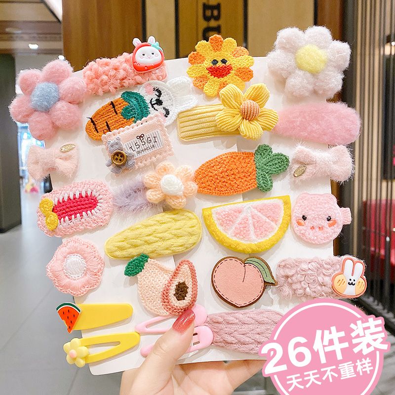 children‘s hairpin spring and summer new girls online celebrity baby hair accessories princess girl hairpin korean girl plush headdress