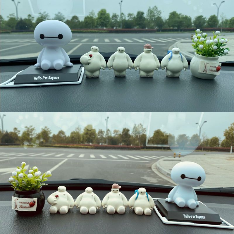 Creative White Bobble Head Doll Car Decoration Tiktok Car Interior Car Decoration Car Decoration Car Interior Decoration Decoration