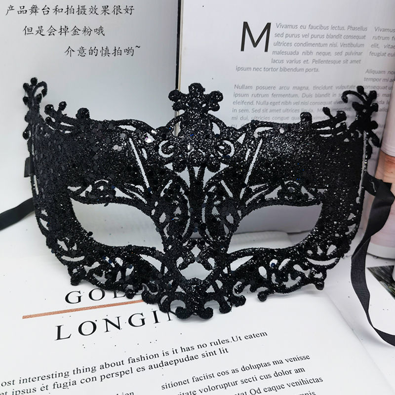 adult children female half face princess halloween antique mask masquerade stage performance bar props