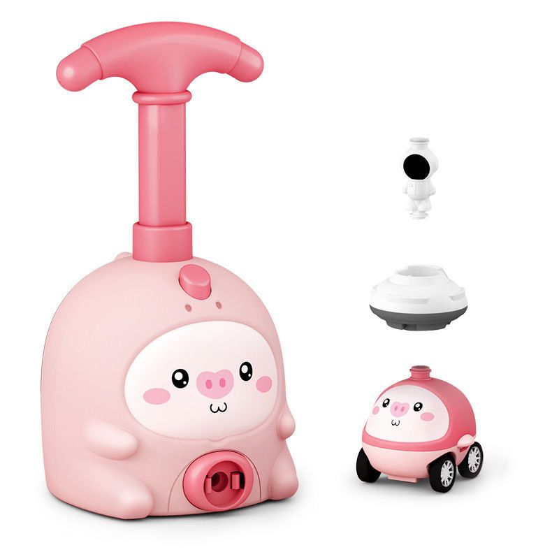 Piggy Air-Powered Car Launch Pad Flying Balloon Car TikTok Same Style Internet Celebrity Inflatable Toy Boys and Girls 3 Years Old