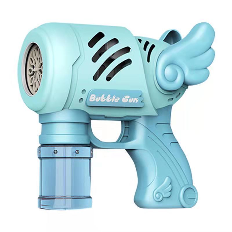 New 10-Hole Angel Bubble Gun Girl's Heart Net Red Bubble Machine Handheld Automatic Leak-Free Children Toy Gun