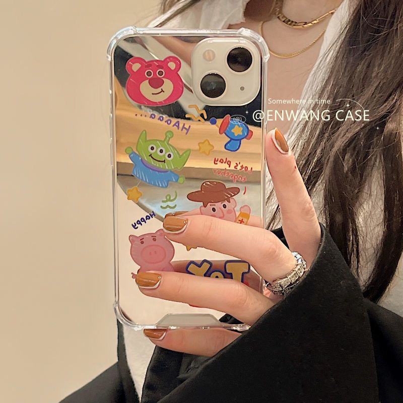 INS Cartoon Mirror Vivoy52sy73sy51s Phone Case X30x50x60 Soft Case Y85y93sy30/Z3i