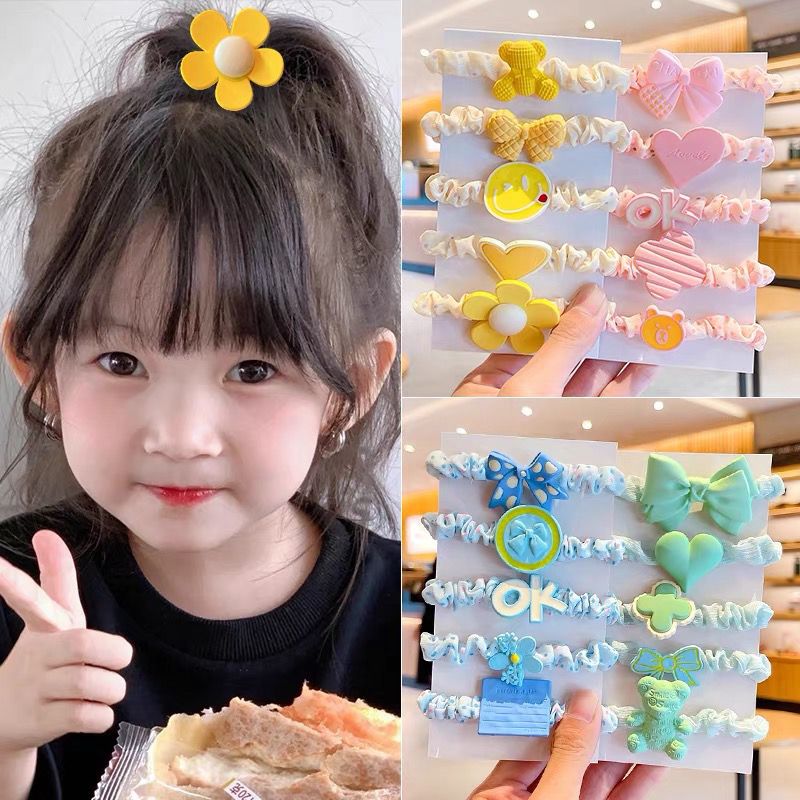 Korean Style Children Hair Elastic Band Cute Girl's Large Intestine Hair Band Hair Rope Baby Does Not Hurt Hair Elastic Hair Rope