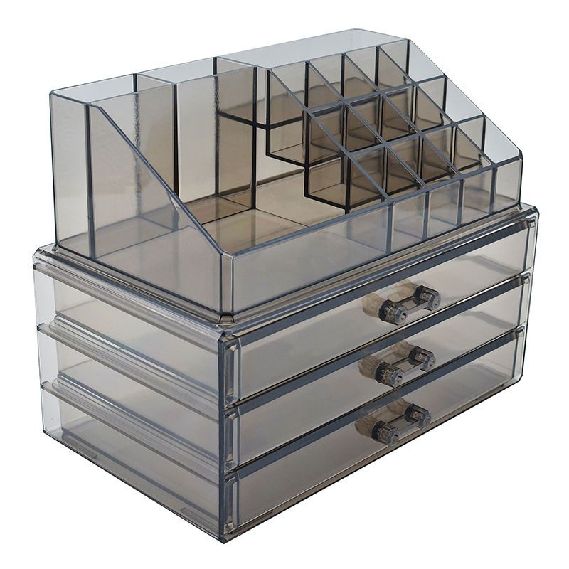 Desktop Dustproof Drawer Large-Capacity Cosmetics Storage Box Transparent Cosmetic Case Makeup Care Makeup Storage Box