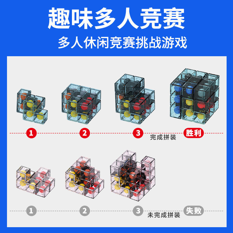 Brainy Rubik's Cube Assembling Rubik's Cube Decompression Decompression Artifact Vent Variety Finger Fingertip Magic Bean Puzzle Building Blocks Toy